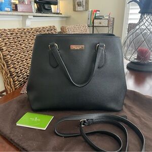 Kate Spade Black Evangeline leathers satchel Tote Bag